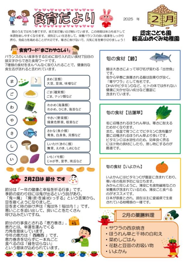 2025年02月の食育だよりのサムネイル